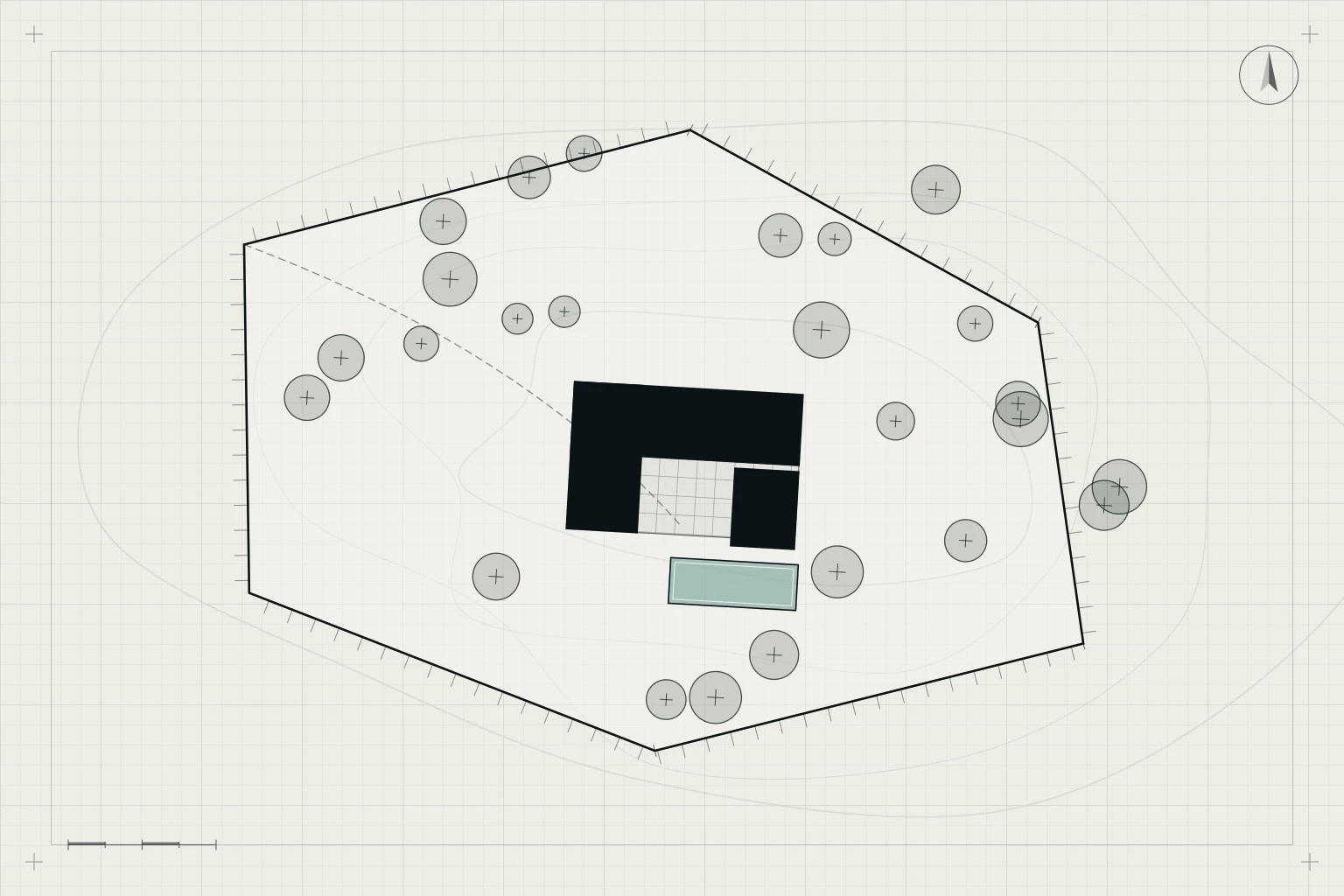 Plan de masse — Domaine parmi les oliviers, Mougins